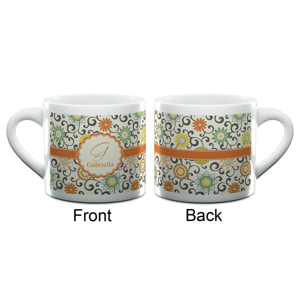 Swirls & Floral Espresso Cup - 6oz (Double Shot) (APPROVAL)