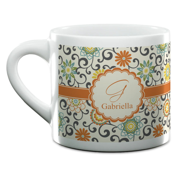 Swirls & Floral Espresso Cup - 6oz (Double Shot) (MAIN)