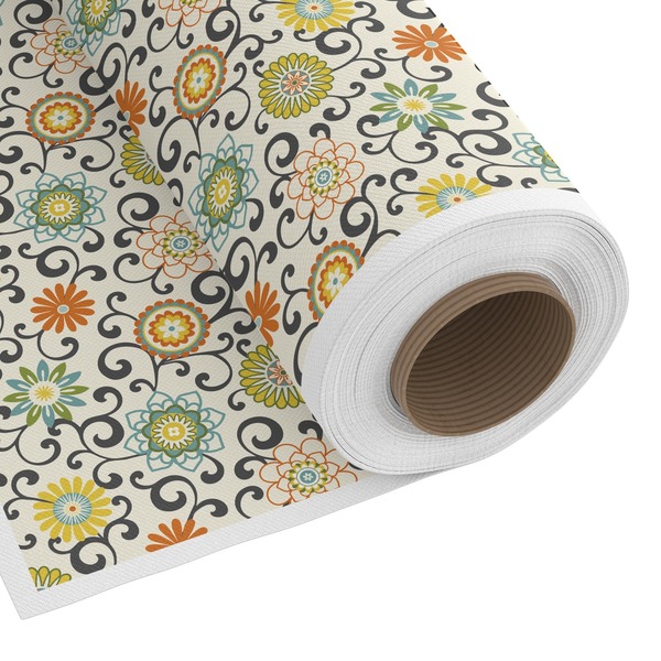 Custom Swirls & Floral Fabric by the Yard - Spun Polyester Poplin