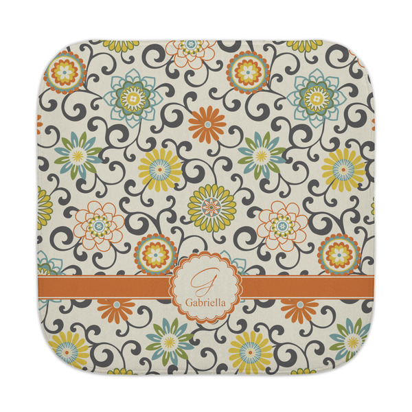 Custom Swirls & Floral Face Towel (Personalized)