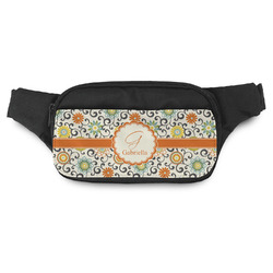 Swirls & Floral Fanny Pack (Personalized)
