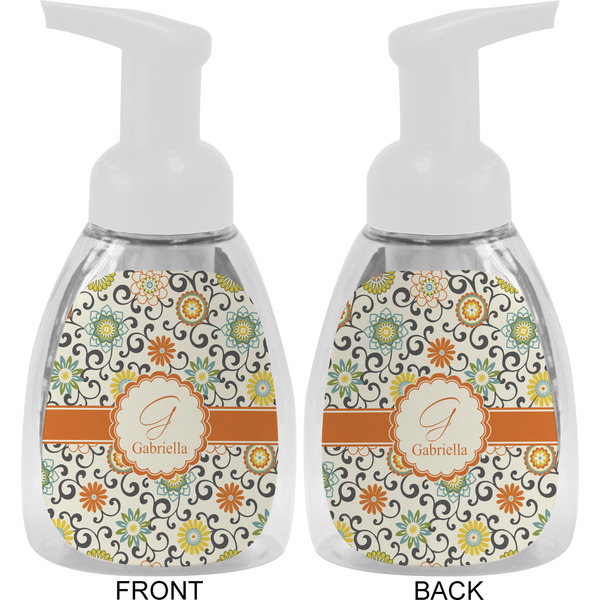 Swirls & Floral Foam Soap Bottle Approval - White