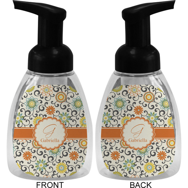Swirls & Floral Foam Soap Bottle (Front & Back)