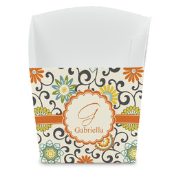 Swirls & Floral French Fry Favor Boxes (Personalized)
