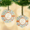 Swirls & Floral Frosted Glass Ornament - MAIN PARENT