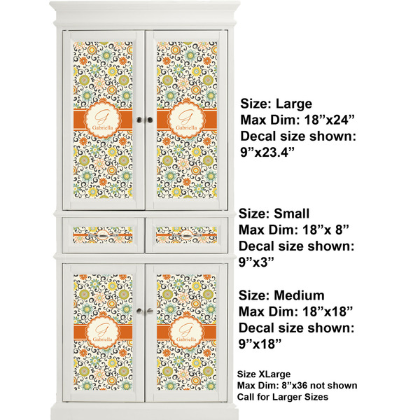 Swirls & Floral Full Cabinet (Show Sizes)