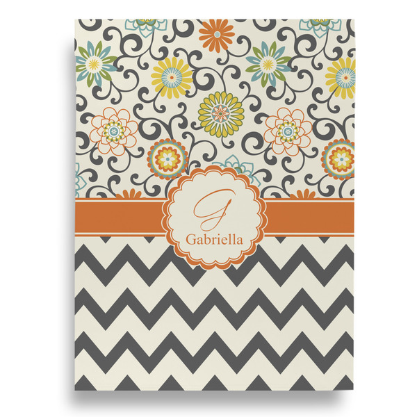 Swirls & Floral Garden Flags - Large - Double Sided - BACK