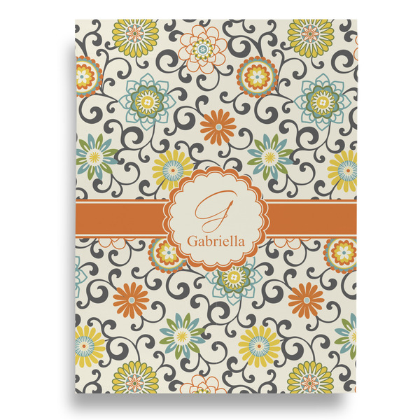Swirls & Floral House Flags - Double Sided - FRONT