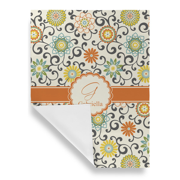 Swirls & Floral Garden Flags - Large - Single Sided - FRONT FOLDED