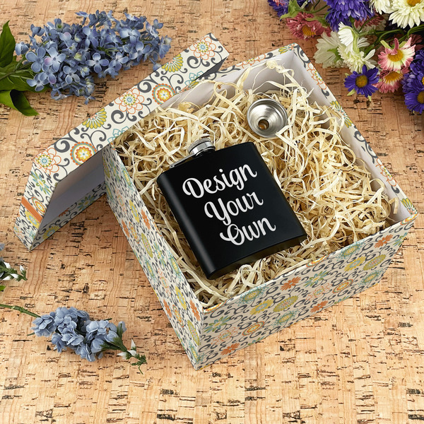 Swirls & Floral Gift Boxes with Lid - Canvas Wrapped - X-Large - In Context