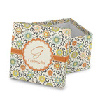 Swirls & Floral Gift Box with Lid - Canvas Wrapped (Personalized)