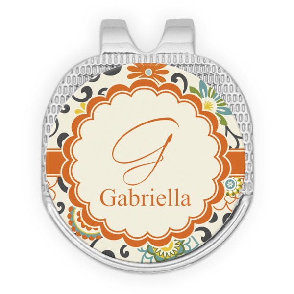 Swirls & Floral Golf Ball Hat Marker Hat Clip