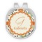 Swirls & Floral Golf Ball Marker - Hat Clip - Silver