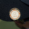 Swirls & Floral Golf Ball Marker Hat Clip - Gold - On Hat