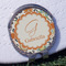 Swirls & Floral Golf Ball Marker Hat Clip - Silver - Front