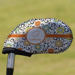 Swirls & Floral Golf Club Iron Cover - Single (Personalized)
