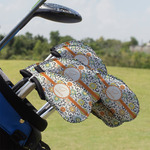 Swirls & Floral Golf Club Iron Cover - Set of 9 (Personalized)