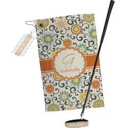 Swirls & Floral Golf Towel Gift Set (Personalized)
