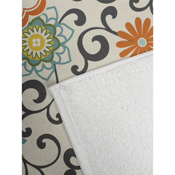 Swirls & Floral Golf Towel - Detail