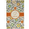 Swirls & Floral Golf Towel - Poly-Cotton Blend - Small w/ Name and Initial