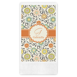 Swirls & Floral Guest Paper Towels - Full Color (Personalized)