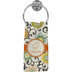 Swirls & Floral Hand Towel - Full Print (Personalized)