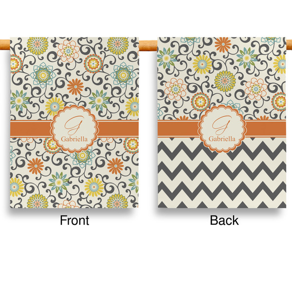 Swirls & Floral House Flags - Double Sided - APPROVAL
