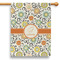 Swirls & Floral 28" House Flag (Personalized)