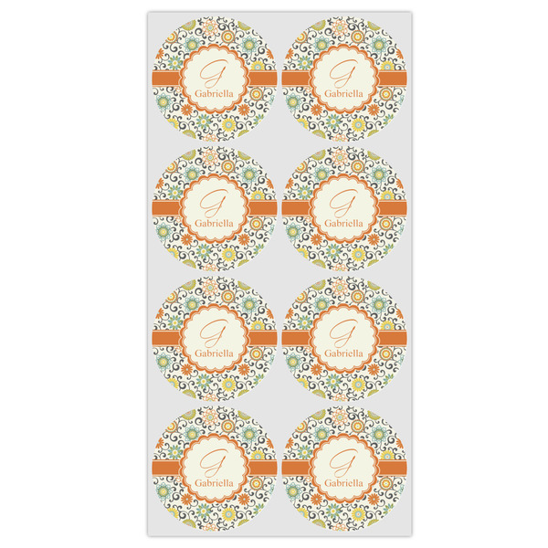 Swirls & Floral Icing Circle - Medium - Set of 8