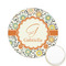 Swirls & Floral Printed Cookie Topper - 2.15" (Personalized)