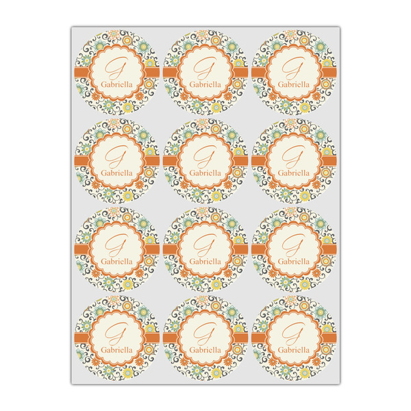 Swirls & Floral Icing Circle - Small - Set of 12