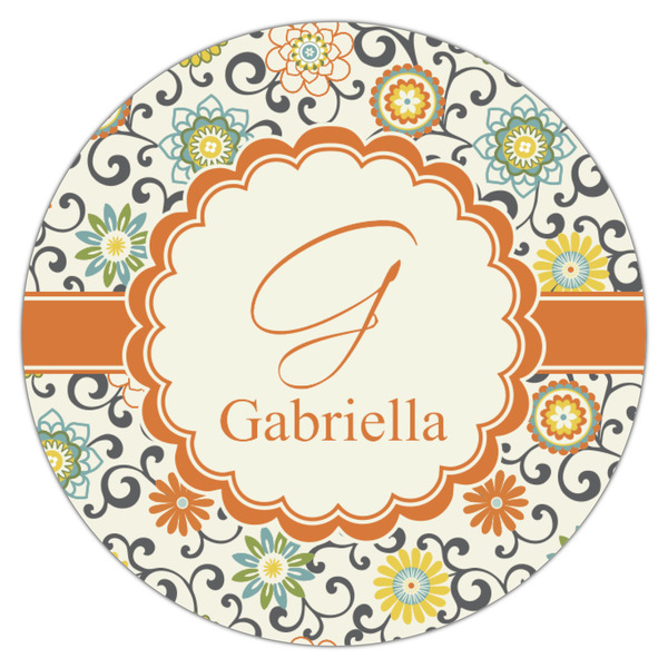 Swirls & Floral Icing Circle - Small - Single