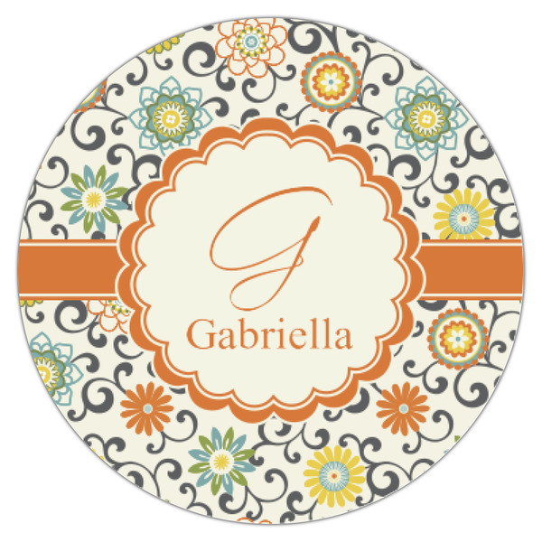 Swirls & Floral Icing Circle - XSmall - Single