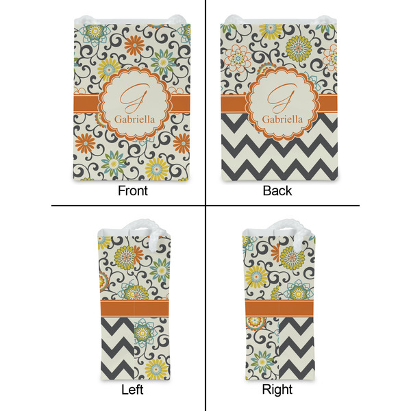 Swirls & Floral Jewelry Gift Bag - Matte - Approval