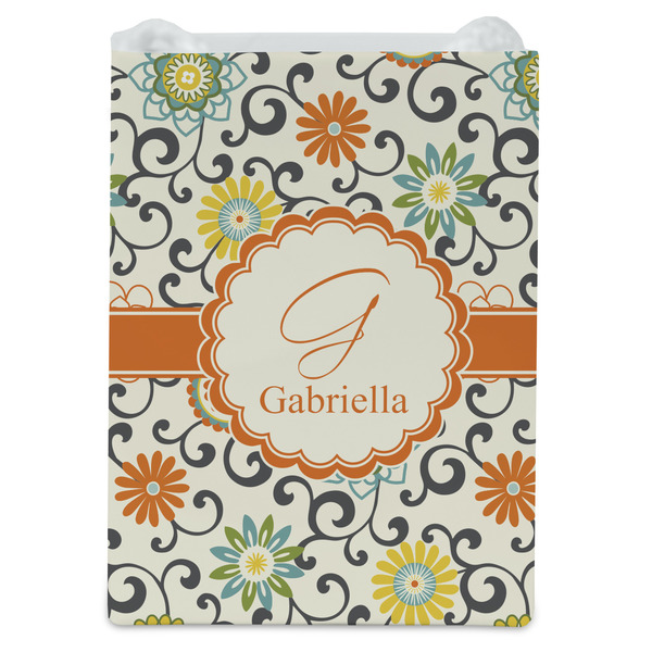 Swirls & Floral Jewelry Gift Bag - Matte - Front