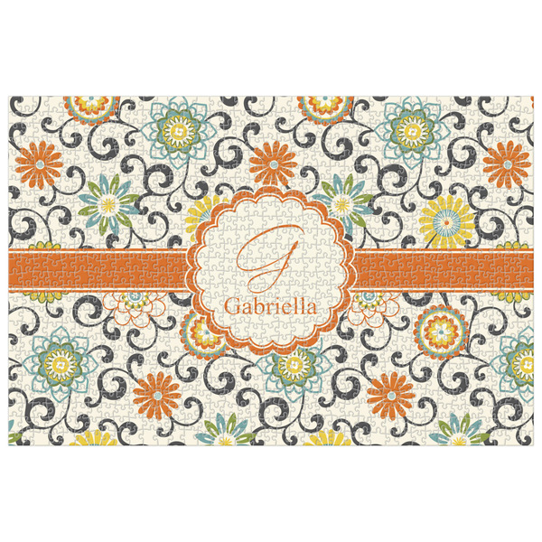 Custom Swirls & Floral Jigsaw Puzzle - 1000-piece (Personalized)
