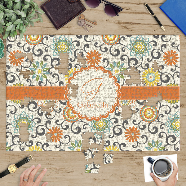 Swirls & Floral Jigsaw Puzzle 1014 Piece - In Context