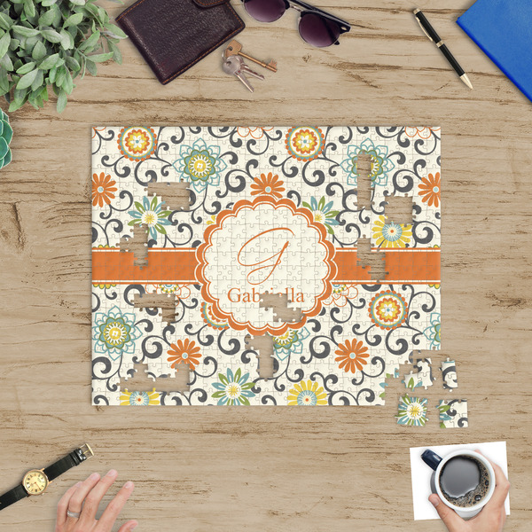 Swirls & Floral Jigsaw Puzzle 500 Piece - In Context