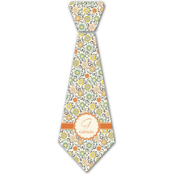 Swirls & Floral Iron On Tie - 4 Sizes w/ Name and Initial