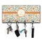 Swirls & Floral Key Hanger w/ 4 Hooks & Keys