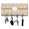 Swirls & Floral Key Hanger w/ 4 Hooks w/ Name and Initial