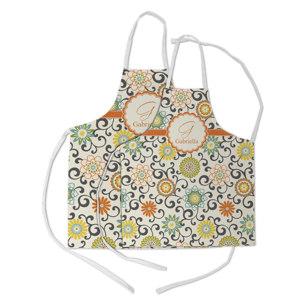 Swirls & Floral Kid's Aprons - Parent - Main