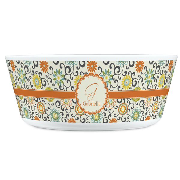 Swirls & Floral Kids Bowls - FRONT