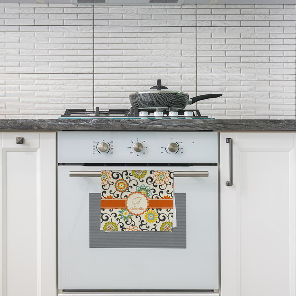 Swirls & Floral Kitchen Towel - Poly Cotton - Lifestyle