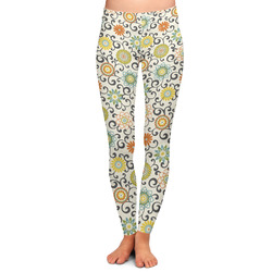 Swirls & Floral Ladies Leggings - Extra Small (Personalized)