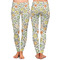 Swirls & Floral Ladies Leggings - Front and Back