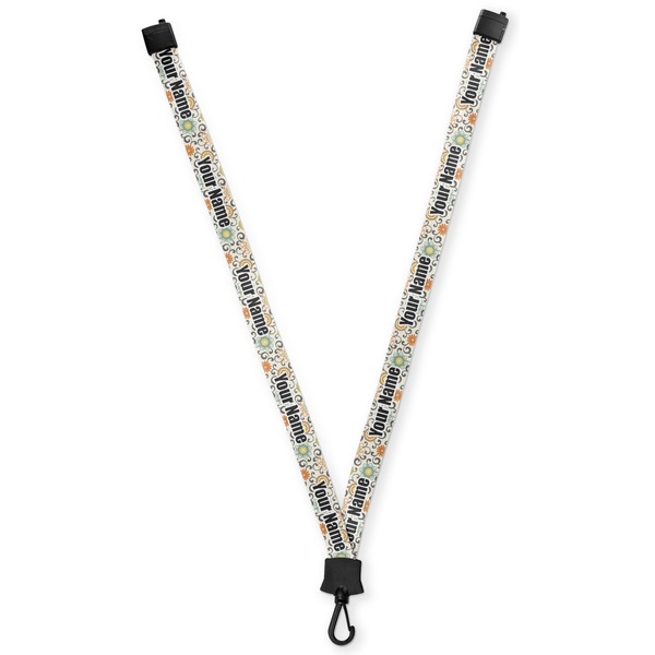 Custom Swirls & Floral Lanyard (Personalized)