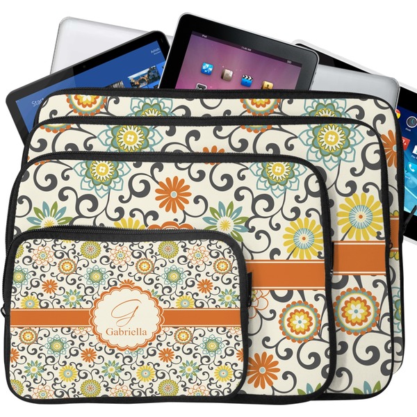 Swirls & Floral Laptop Case Sizes