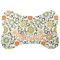 Swirls & Floral Bone Shaped Dog Food Mat (Large) (Personalized)