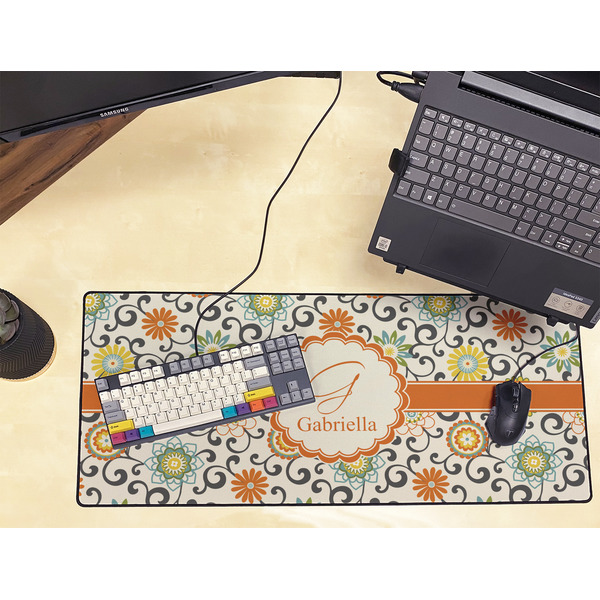 Swirls & Floral Large Gaming Mats - LIFESTYLE